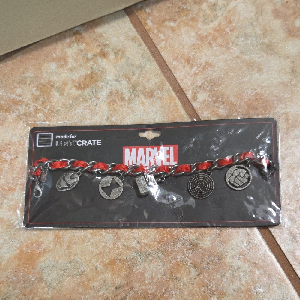 Marvel Red and Silver Charm Bracelet